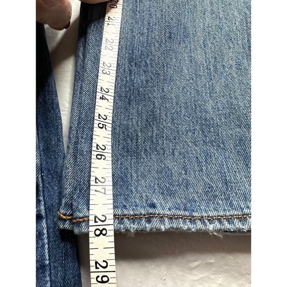 Levis Jean 501 Button Fly Mens Straight Legs Blue Med Wash Size 36/30 *Read - Picture 6 of 12